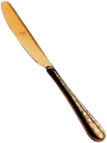 מפרה אז1095ג1103 קוקודרילו קרח אורו שולחן סכין, [חבילה של 12], 23.2 סנטימטר, מוברש זהב גימור, מדיח כלים בטוח כלי שולחן